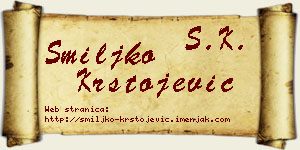 Smiljko Krstojević vizit kartica